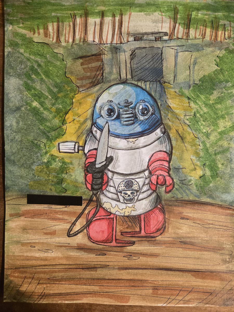 WVBAK47's tweet image. My daughter did a watercolor picture of my avatar, on commission.