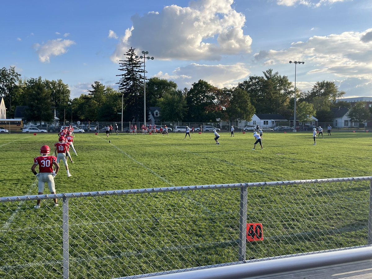 Huge win for Klondike 7th grade over WL tonight. 16-14 with 2 overtimes. Tyler had 2 interceptions 💙💛🏈