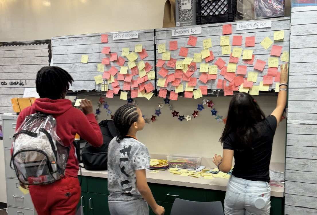 cmconklin76's tweet image. I’m a control-freak teacher. I feel like students will learn best if I am explicitly teaching. I have to remind myself to create lessons like this that allow more independence sometimes. In the end, I’m always glad I let go of some of that control. #socialstudies #riseup