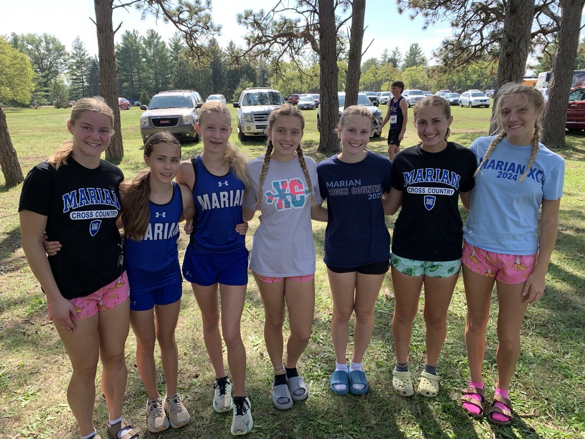 Also in the North Star Meet today, the Marian JV team finished 2nd out of 11 teams!!!  Those running on the JV were Elizabeth Morgan, Louise Walker, Maeve Wharton, Caxtyn Johnson, Ava DeSmet, Ashley Bialas, &amp; Niamh McGarry.  All 7 of them finished in the top 31out of 172 runners!