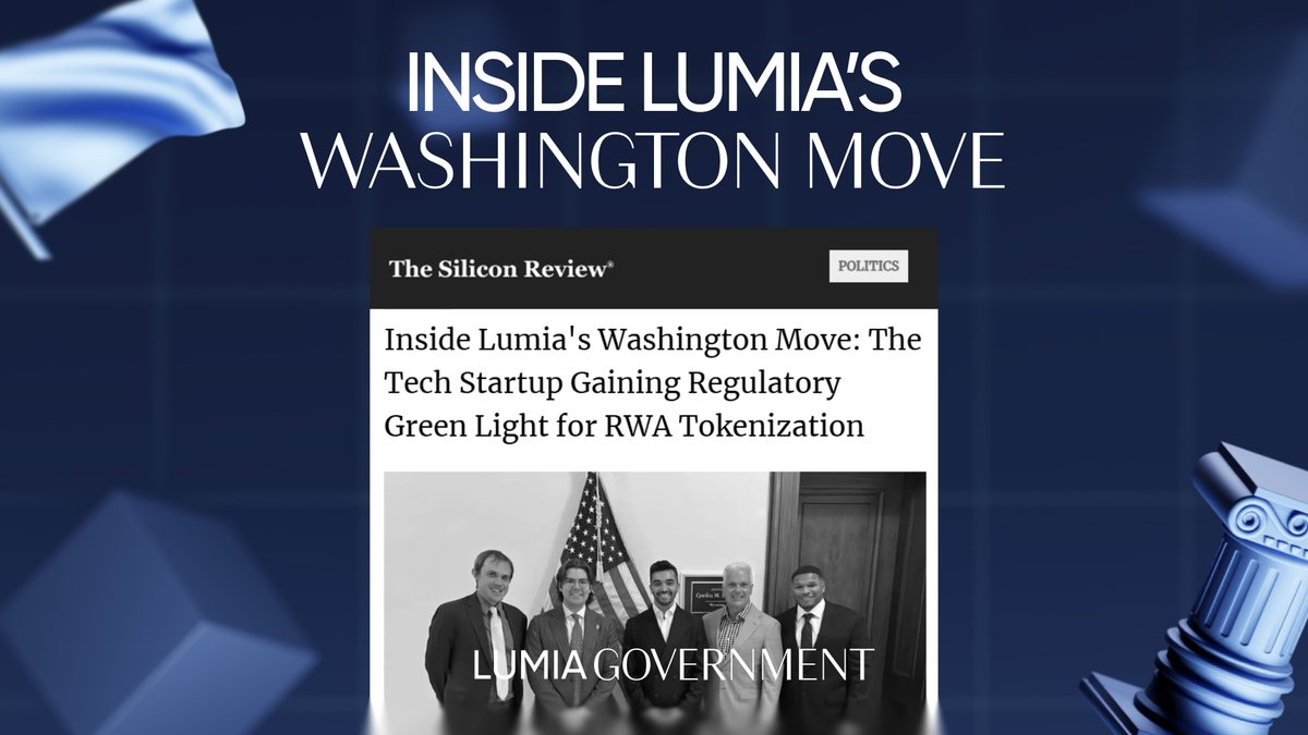 As seen in The Silicon Review

“Lumia just secured backing from key Senate committees and Congress after productive meetings with Washington policymakers”

Read more here: thesiliconreview.com/2025/09/inside…