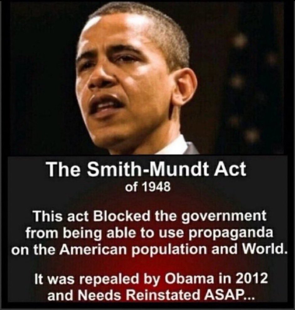Daily_FootbaII's tweet photo. @BarackObama The Smith-Mundt Act of 1948 https://t.co/KEuMnMSgoo