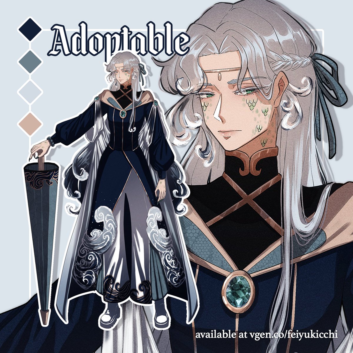 I'm selling my first ever adoptable on vgen!

🔗is in the comments for anyone interested!

#adoptable #adopt