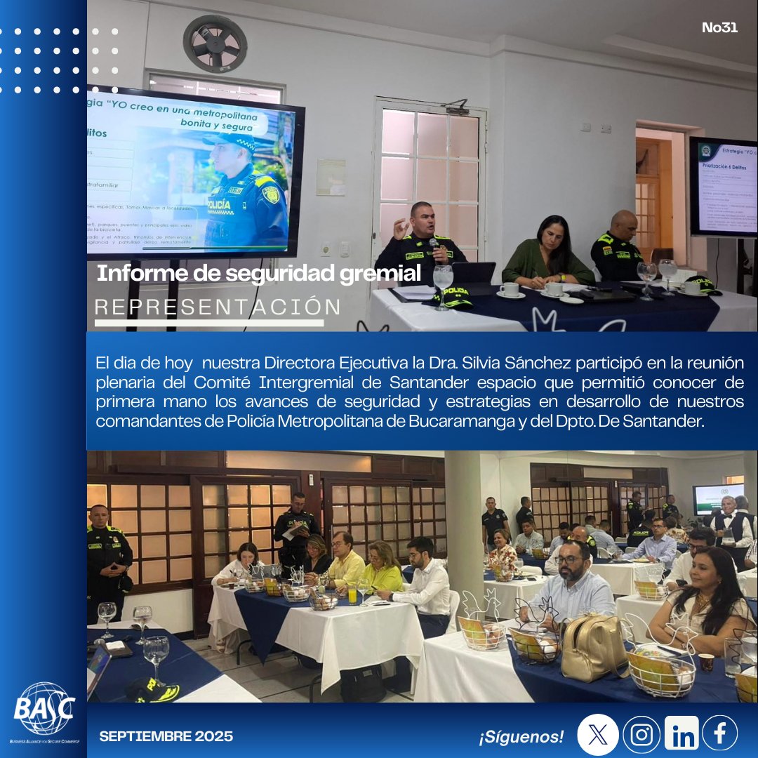 Estamos en los espacios donde se habla de seguridad. 

<a href="/IntergremialSAN/">Comité Intergremial de Santander - Oficial</a>