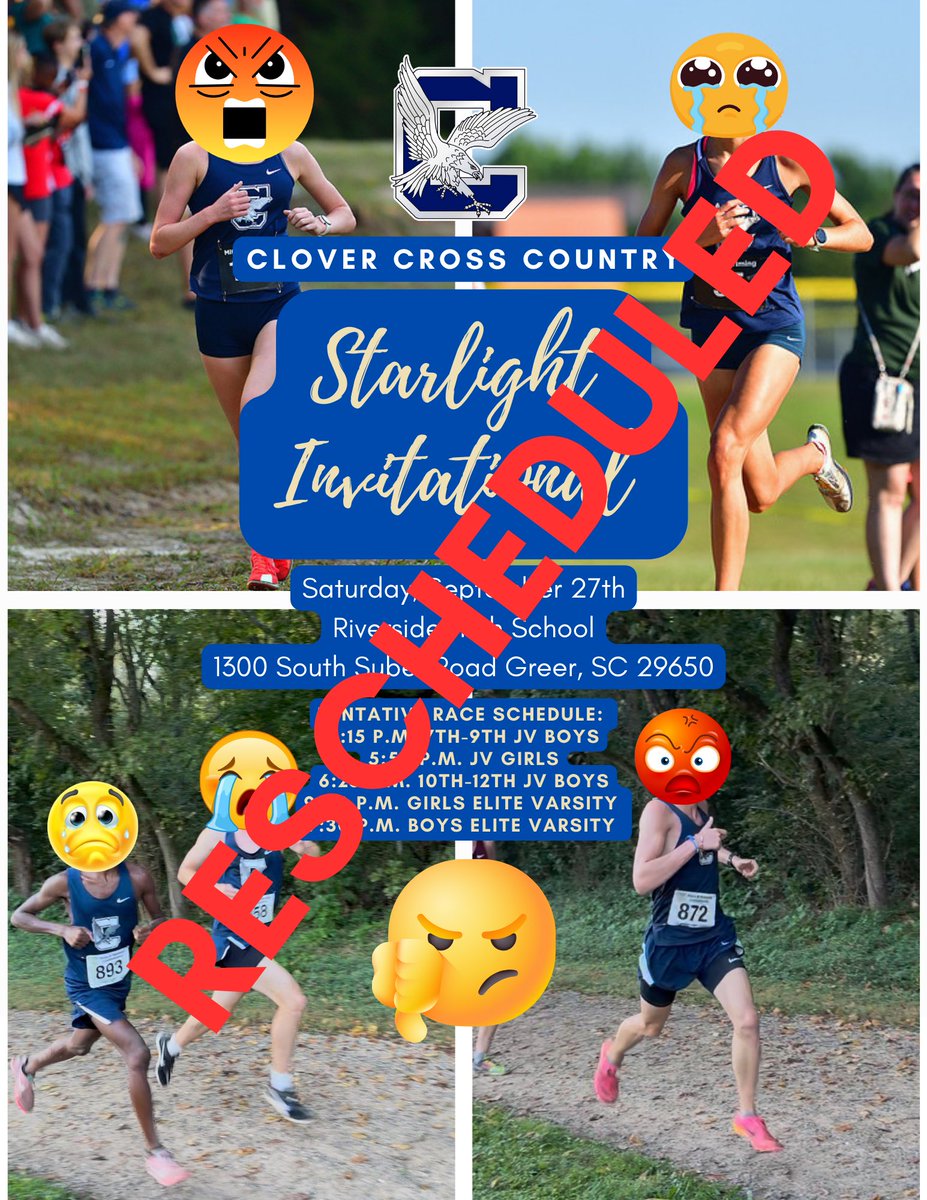 Unfortunately the October 18th date conflicts with the York County Cross Country Championships! 

😒 👎🏼😡😩