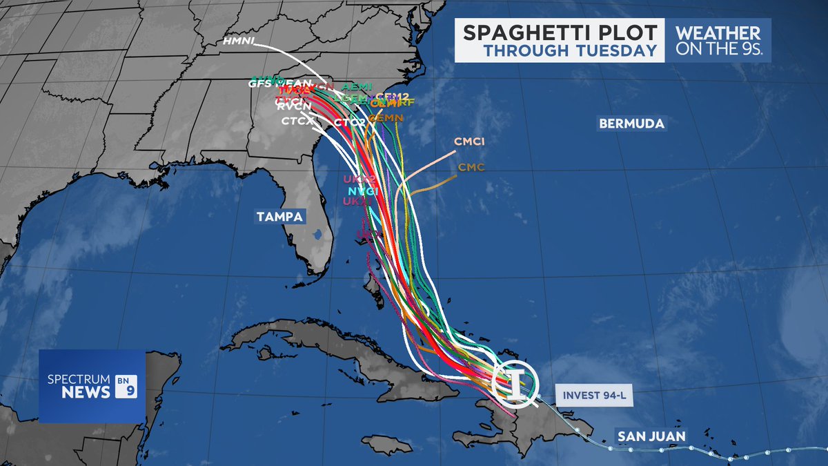 Tropical Update 4:30 pm THU: The tropical wave near Haiti has a good chance of developing over the Bahamas. Computer modes are coming into better agreement showing a threat to the South Carolina coast early next week. We will keep watching it, no threat to the FL West-Coast.