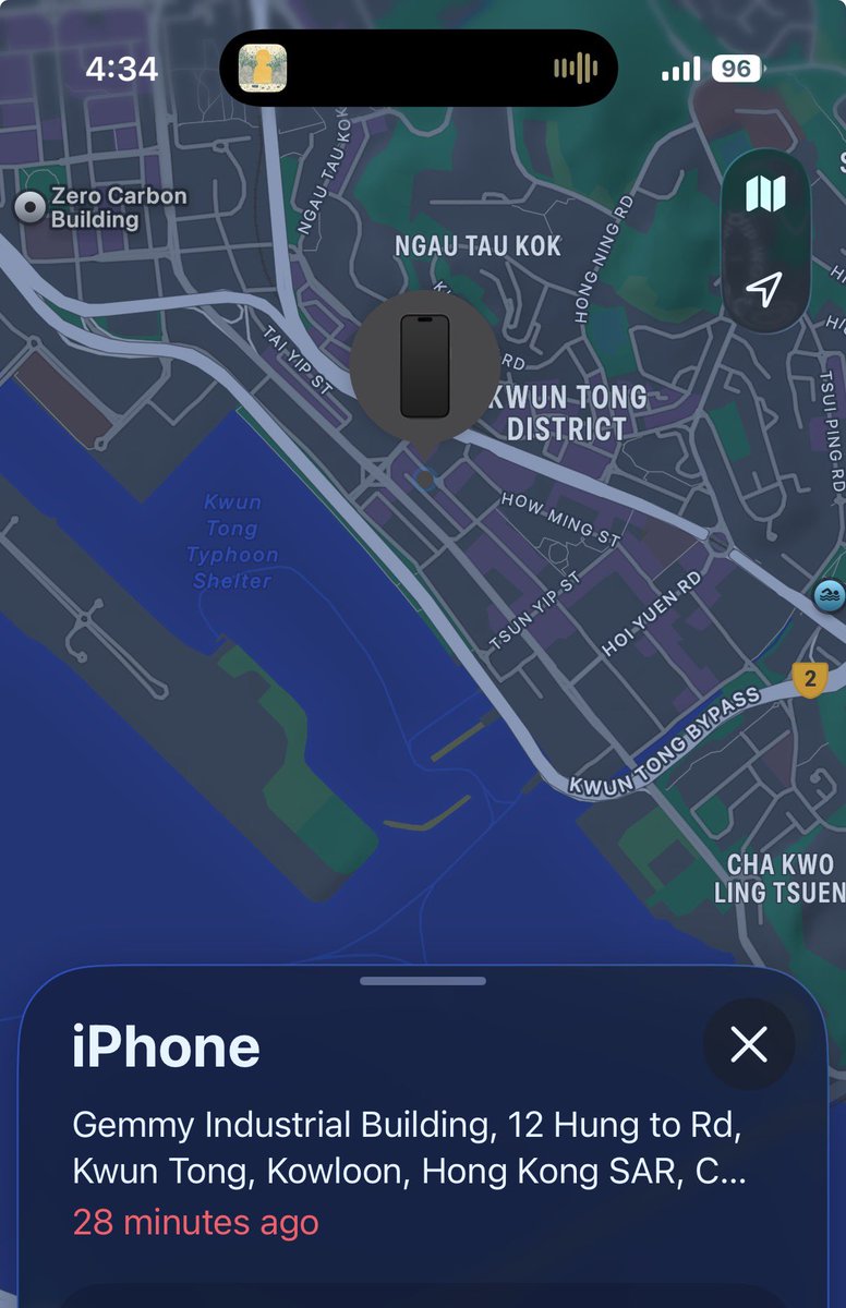 checked again, now it’s taking a quick little trip to hong kong