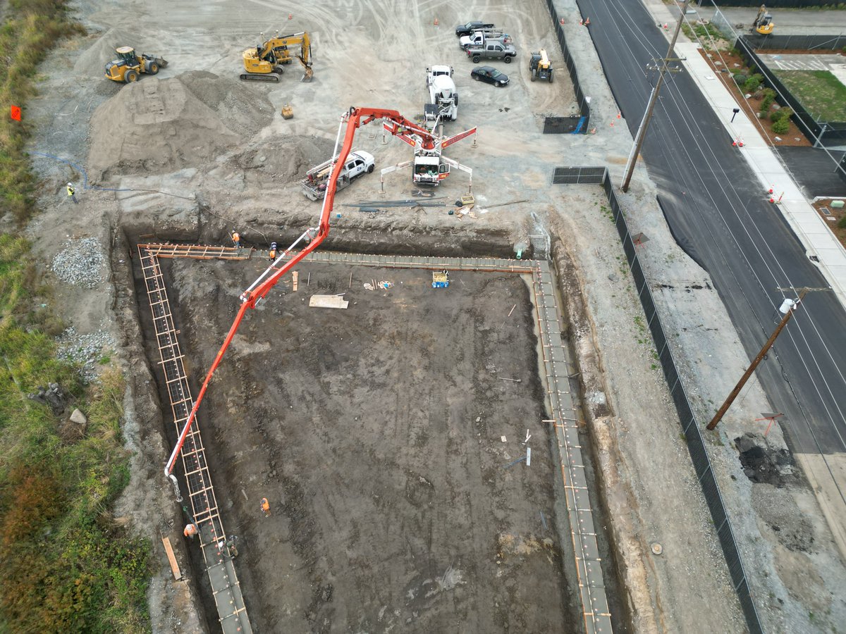 Structural concrete project underway in Puyallup, Washington at Best Parking Lot Cleaning