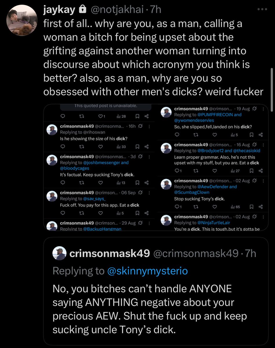 Now his posts are protected? Funny…