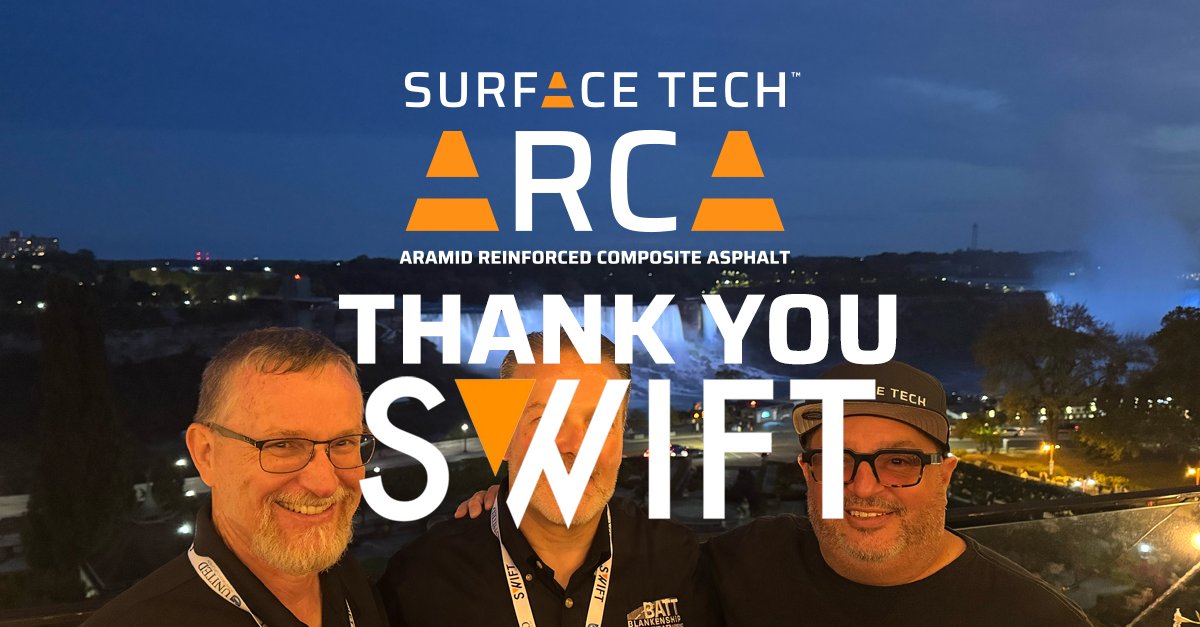 A huge THANK YOU to everyone who connected with us at SWIFT 2025. The innovation and collaboration on display this year was incredible.

#SWIFT2025 #SurfaceTech #ARCA #AsphaltInnovation #Airports #Aviation #RunwayReinforcement #ARMI #ACEXP #asphalt