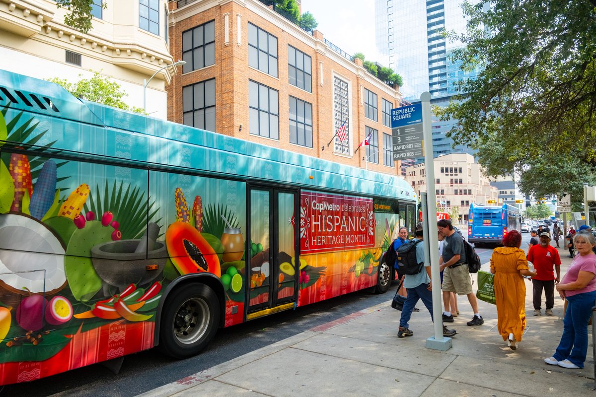 Intersection (@intersection_co) on Twitter photo Rolling with pride! <a href="/CapMetroATX/">CapMetro</a>  celebrates #HispanicHeritageMonth with a vibrant Bus Full Side, honoring the culture, voices, and stories that shape the city of Austin. Rolling with pride! <a href="/CapMetroATX/">CapMetro</a>  celebrates #HispanicHeritageMonth with a vibrant Bus Full Side, honoring the culture, voices, and stories that shape the city of Austin.