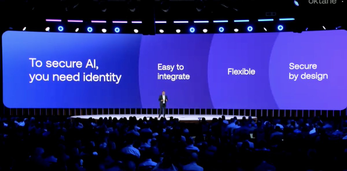 auth0's tweet image. “To get #AI right, you have to get identity right.”

That’s the bold message from @thinkshiv&apos;s talk at Oktane: “Don’t just play the AI game—win it securely with #Auth0.”

Because in the rush to build the next great AI app, security isn’t optional—it’s the winning move. 🏆🔐
