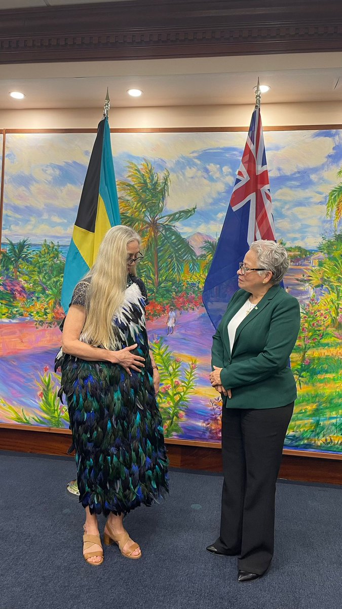 MOFABahamas's tweet photo. Incoming High Commissioner of New Zealand to the  The Bahamas, HE Linda Te Puni, paid a courtesy call to Acting Prime Minister, the Hon. Glenys Hanna-Martin and to the Ministry of Foreign Affairs, where she met with Ministry leadership, including Director General HE Jerusa Ali. https://t.co/pr9J0oVuOD