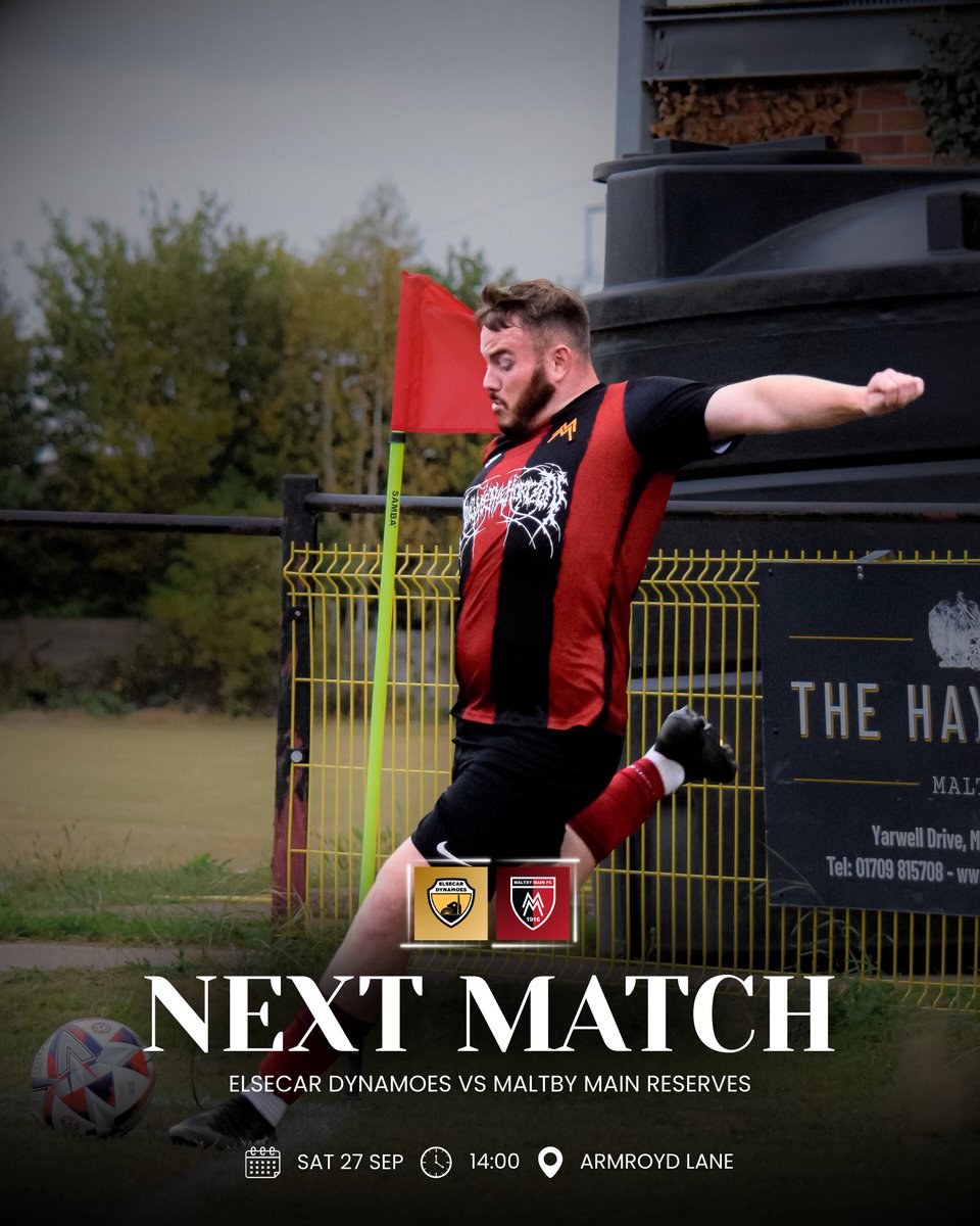 𝑵𝒆𝒙𝒕 𝑴𝒂𝒕𝒄𝒉 | Can the Reserves maintain their 100% league record as this week, they travel to Elsecar?

🗓️ Saturday 27 Sept, 2pm
📍 Armroyd Lane, S74 8ES
🎟️ Free Entry

#UTM #Miners