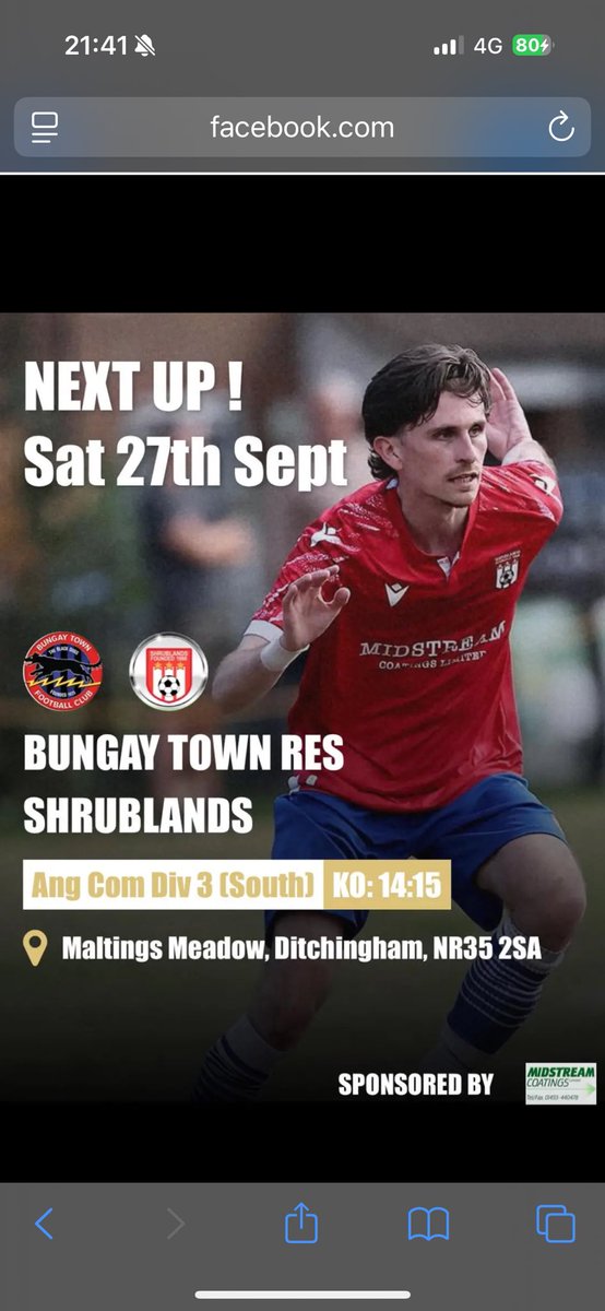 First Team back in action as we cross the border to Suffolk looking to continue our solid start against <a href="/BungayTownFC/">Bungay Town FC</a> Res. Two good but tough games against them last season, we are expecting no different this time around. COYS