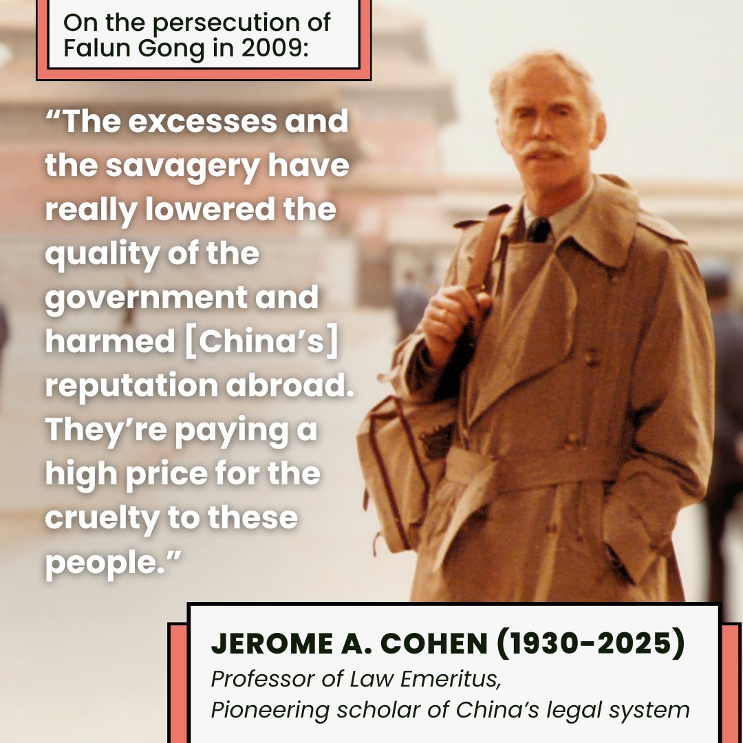 A pioneer and a champion for human rights.

We honor the memory of Professor Jerome A. Cohen, who spent many years of his life working towards a better, freer society for all Chinese citizens.
