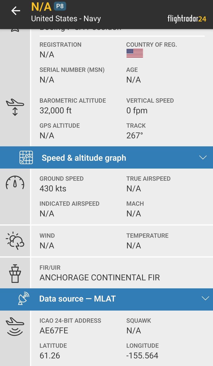 sipjack1776's tweet photo. @neetintel @LewisSi04653587 I caught #AE67FE tracking west out of Elmendorf within the last hour or so, but it could be headed to Misawa. https://t.co/0QlXN0XWsI