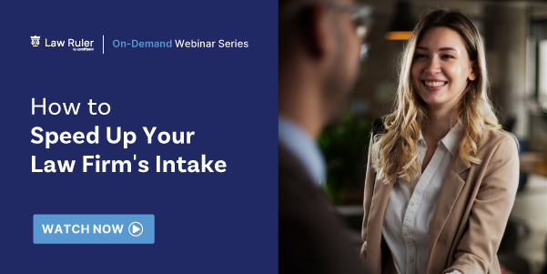 lawruler's tweet image. Slow intake? Our on-demand webinar shows you how to speed it up: 
📋 Smart intake forms that pre-screen leads 
⚙️ Automate repetitive intake tasks &amp;amp; data entry 
💬 Respond faster with automated texts, calls &amp;amp; emails 

Watch now ▶️ hubs.ly/Q03F1n_10 #LegalTech #ClientIntake