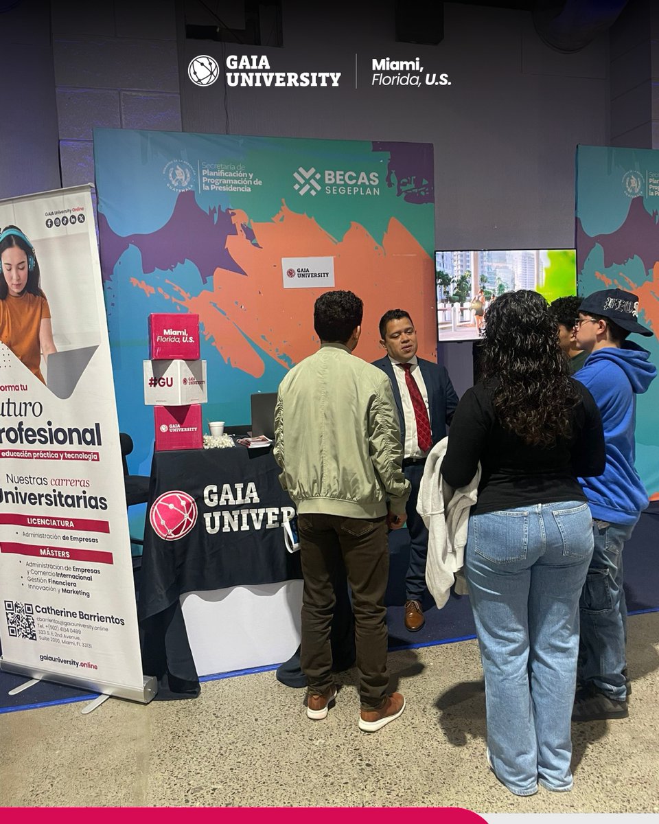 GAIAUNIVERSITYO's tweet photo. Creemos en el poder transformador de la educación. 🚀

Estuvimos presentes en la Feria de Becas de SEGEPLAN Guatemala donde presentamos nuestras convocatorias de becas 2026 y reafirmamos nuestro compromiso de ampliar el acceso a educación superior de calidad.✅

 #miami #universidadenlínea #universidad #educacionsuperior #online #educacionglobal #universidadenlinea #ExcelenciaAcadémica #gaiauniversity #EEUU #becas #FNB2025 #BecasSegeplan