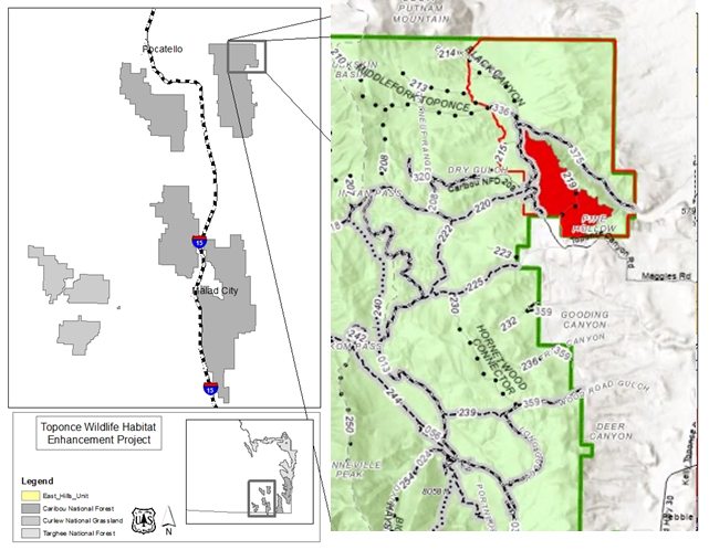 Prescribed fire ops begin Fri., Sept. 26 on the Westside RD. Crews plan to burn 450 acres in the Toponce Pine Hollow Unit near Chesterfield, ID. Smoke may be visible in nearby communities. Check air quality: fire.airnow.gov