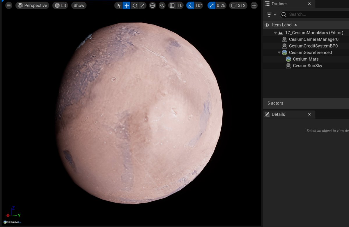 CesiumJS's tweet image. 🚀 New tutorial!

Learn to import Cesium Moon and Cesium Mars into your Cesium for Unreal projects through Cesium ion.

Follow the tutorial:
hubs.li/Q03KYNTL0