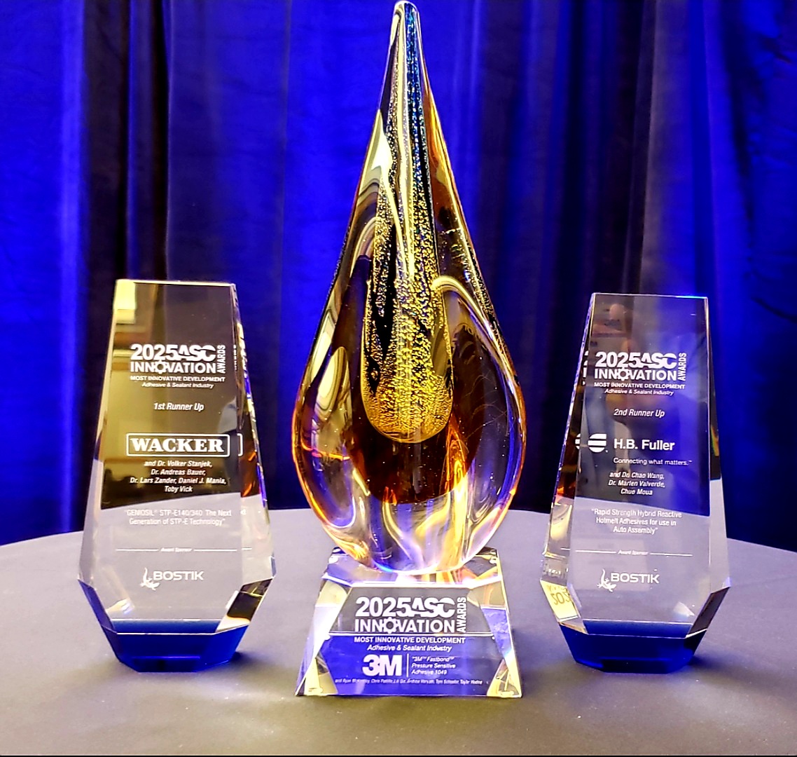 ASCouncil's tweet image. Give Your Team the Recognition They Deserve! Call for Entries is NOW OPEN for the 2026 ASC Innovation Awards, which recognizes innovation in #adhesive and #sealant product developments. Submit online: ascouncil.org/innovation-awa…