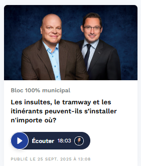 [Chronique 4 - 25 septembre 2025] #Electionsmunicipales2025 #Gatineau : Les insultes, le tramway et les itinérants peuvent-ils s’installer n'importe où?

fm1047.ca/audio/726194/l…

Les jeudis, 13h05 à LP le midi - Segment 100% municipal, <a href="/1047_FM/">104,7 Outaouais</a> Outaouais (Cogeco Media)