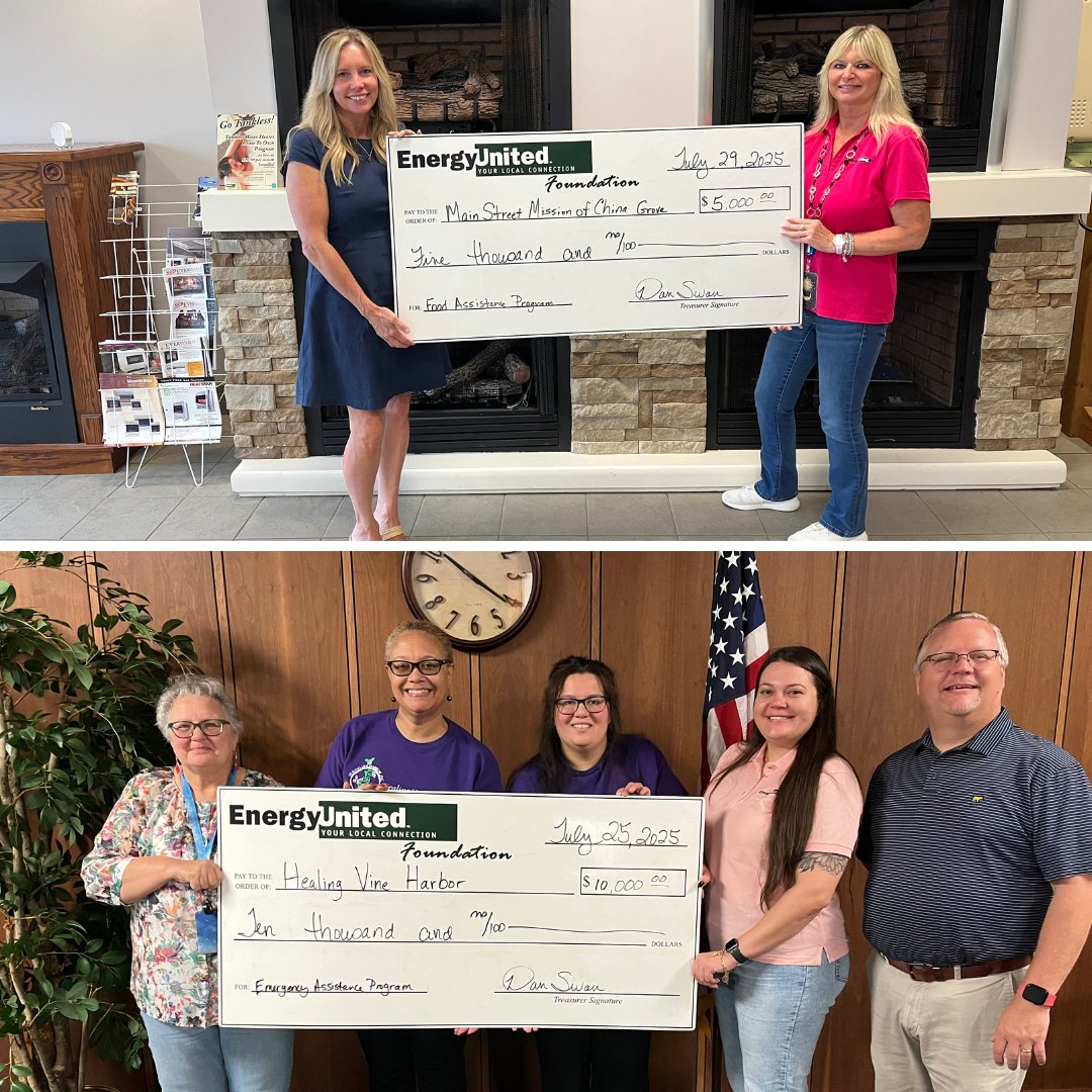 We're supporting organizations that lift others up with $300,000 in community grants delivered by the EnergyUnited Foundation! 

"Their unwavering commitment is an inspiration to us all." - LaQuisha Parks, VP Energy Services

For more, visit zurl.co/EUFoundation