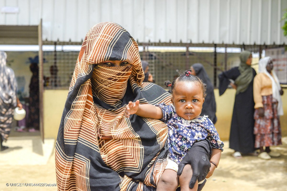 More than 5 million children in Sudan have been forced to flee their homes due to the ongoing conflict.

Many also face acute hunger and disease outbreaks. Famine conditions have been confirmed in parts of the country, with millions at risk in conflict-affected areas.

UNICEF is