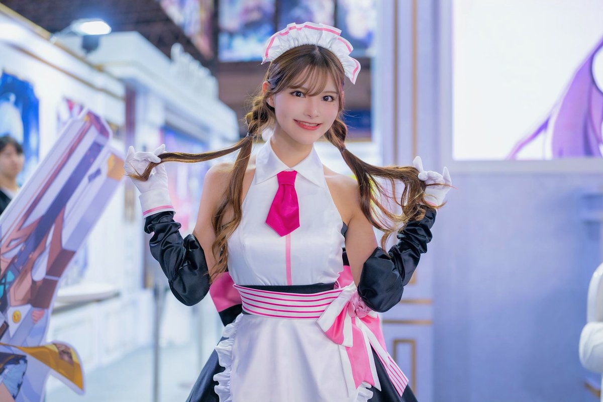 おはよう⊹⁺⸜(ᐡ⸝ɞ̴̶̷ ·̮ ɞ̴̶̷⸝ᐡ)⸝⁺⊹♡
東京ゲームショウ２日目よろしくねぇ🥰

今日はねっちゅとお揃いの髪型するよ👧🏻ﾌﾀｺﾞ