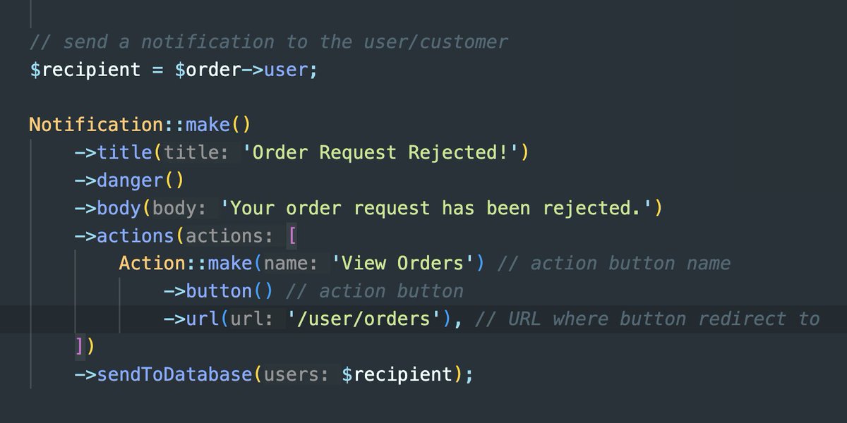 behramkttk's tweet photo. You can make the "Filament Action Buttons" even more interactive by adding a "Redirect URL" to the button, which redirects to the relevant page.
#laravel #filament https://t.co/YUod5J9C1A