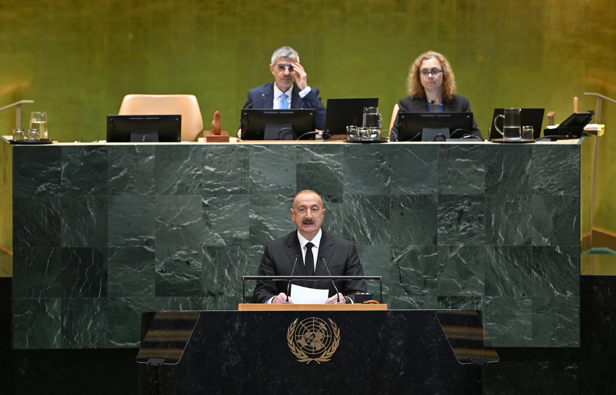 President Ilham Aliyev delivered a speech at the 80th session of the UN General Assembly in New York

president.az/en/articles/vi…