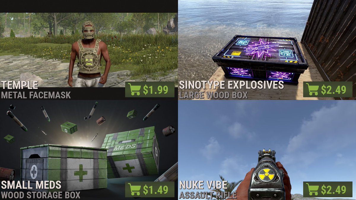 RustItemStore's tweet image. 🚨 NEW ITEM STORE 🚨
rust.scmm.app/store

#rust #playrust #rustskins #rustworkshop
