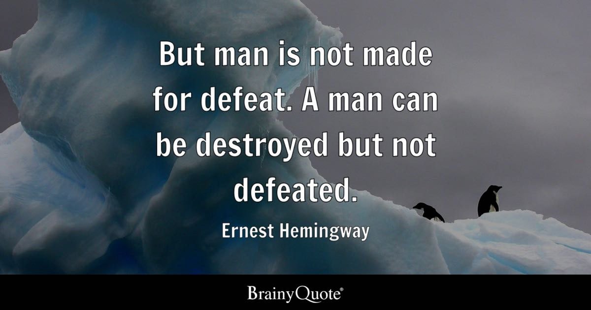 We must have the belief that we will win, even if we fail temporarily, it does not mean we will fall.
