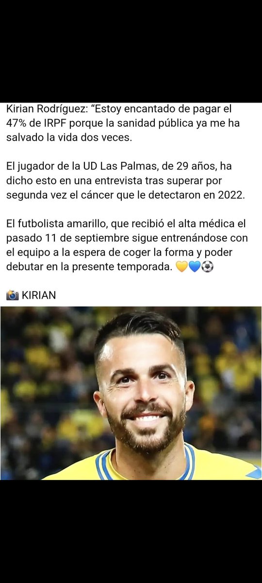 David Heredia Delgado (@dherediadelgado) on Twitter photo Un verdadero ejemplo de jugador y de ciudadanía
No debemos olvidar que los servicios públicos están para servirnos y lo pagamos todos
La sanidad pública gratuita y universal no se debe privatizar
La educación también por eso los hijos de los obreros pueden estar en la universidad Un verdadero ejemplo de jugador y de ciudadanía
No debemos olvidar que los servicios públicos están para servirnos y lo pagamos todos
La sanidad pública gratuita y universal no se debe privatizar
La educación también por eso los hijos de los obreros pueden estar en la universidad