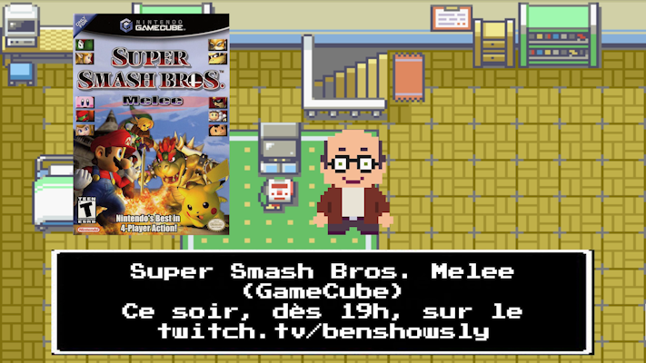 Il y aura stream ce soir mais il est possible qu'il ne dépasse pas la durée restante du défi. L'énergie n'est pas toute là ce soir. Mais elle y sera pour au moins que je finisse de détruire Super Smash Bros. Melee :P twitch.tv/benshowsly