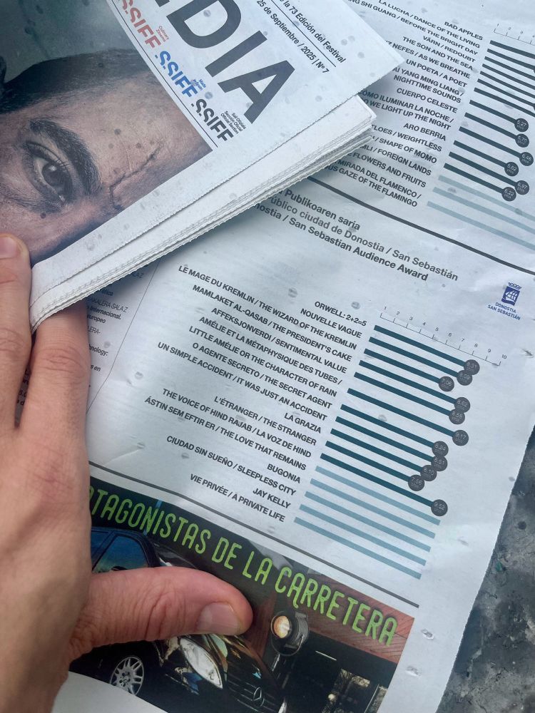 En San Sebastián no hubo una ovación cronometrada de récord para La voz de Hind, de Kaouther Ben Hania. Pero sí ocurrió algo muy significativo: logró la puntuación más alta en la historia del Premio del Público del festival, con un 9,52. 

Enorme. 

La ganadora del León de Plata