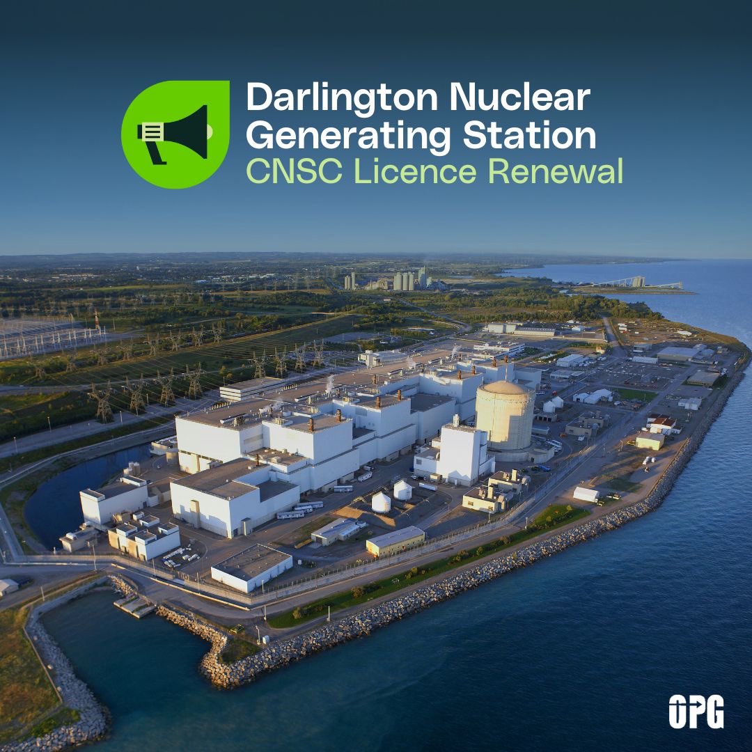 The <a href="/CNSC_CCSN/">Canadian Nuclear Safety Commission</a> has renewed OPG’s Darlington Nuclear GS licence for 20yrs, authorizing operations through Nov 2045. This marks the longest nuclear operating licence granted in Canada, enabling OPG to continue delivering clean, reliable energy for the future bit.ly/4nLkydN