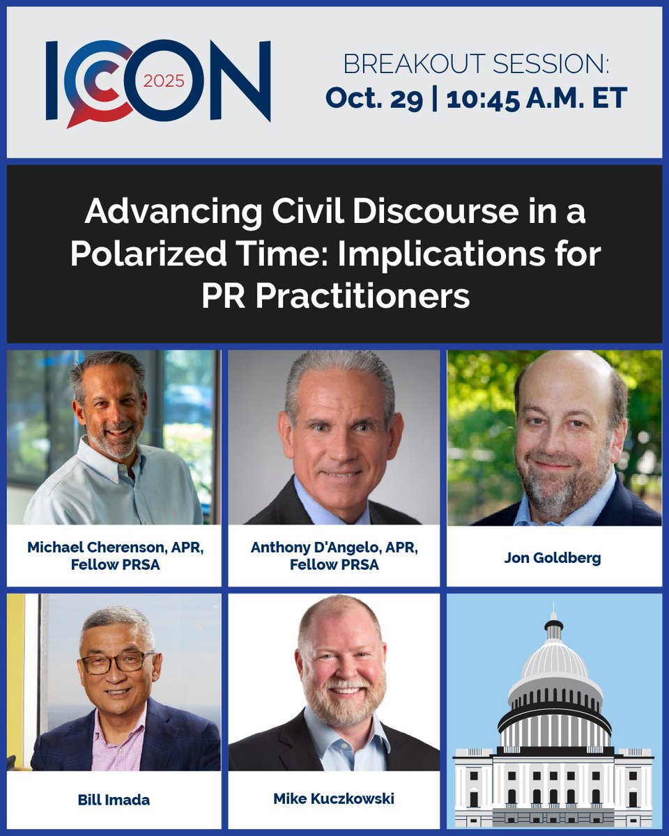 PRSA's tweet image. Civility isn’t “being nice.” It’s a power skill PR pros must wield to rebuild trust. Jon Goldberg explores why in this month’s S&amp;amp;T — and at ICON 2025 on Oct. 29.

🔗prsa.org/publications-a…

#ICON #Civility #Leadership