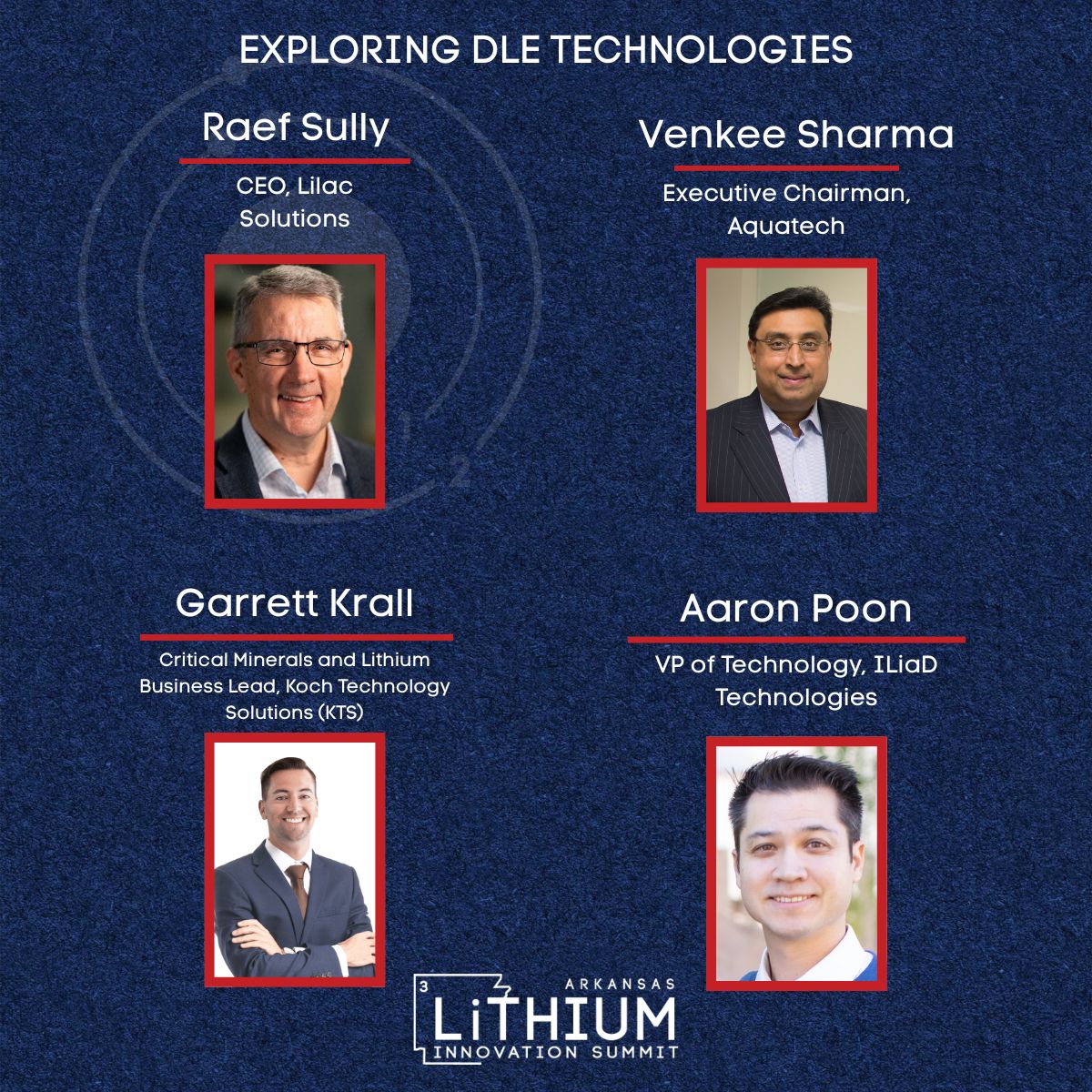 Join us at the 2025 Arkansas Lithium Innovation Summit for a panel discussing direct lithium extraction (DLE) technologies.

To learn more about the conference and purchase tickets, visit ArkansasLithiumSummit.com

#ALIS2025