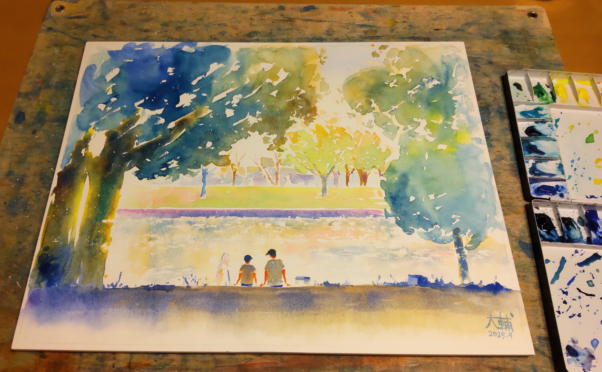 水彩画[題名なし] DiDi（土井大輔）watercolor on X: 