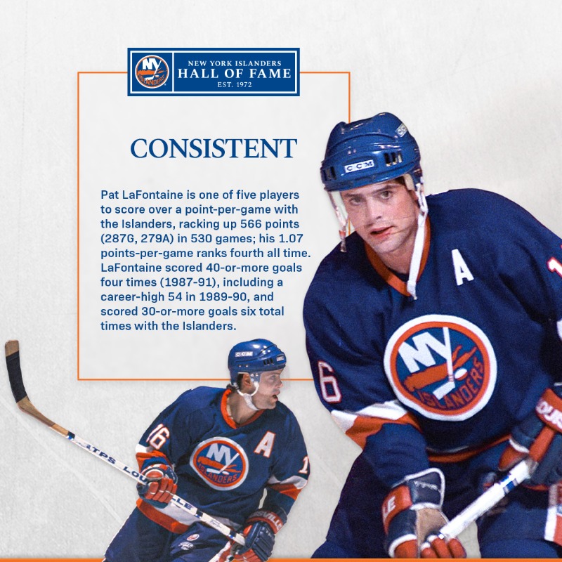 NYIslanders's tweet photo. We are excited to announce that #Isles great Pat LaFontaine has been selected to become our 17th inductee into the Islanders Hall of Fame.

We look forward to celebrating LaFontaine's induction during our Hall of Fame Night on December 13th.

Learn more ⬇️