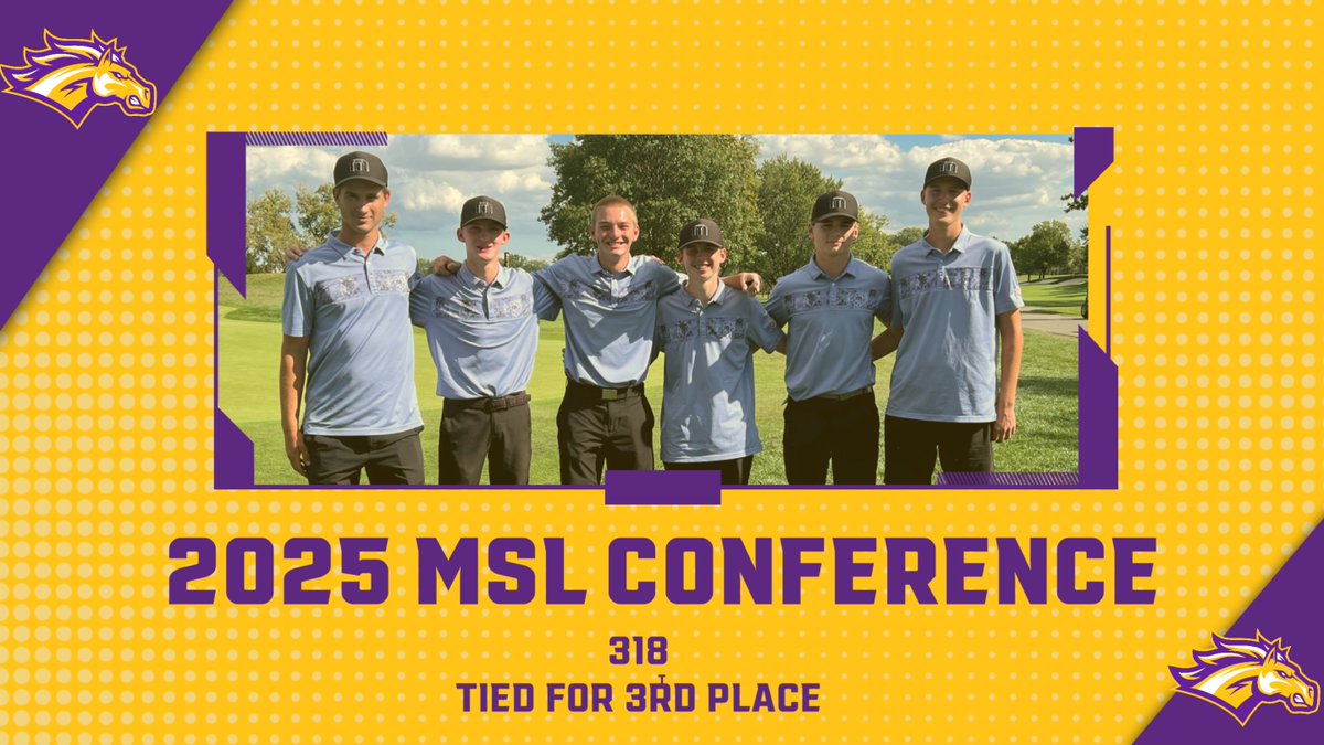 Great Day for the Mustangs with a season low 18 hole score and finishing the MSL Conference tied for 3rd place! Just getting started!