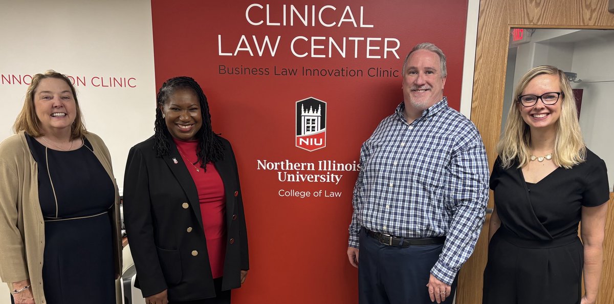 pili_ed's tweet photo. It was a pleasure to visit with ⁦@NIU_Law⁩ students this week to talk access to justice with them. Thanks to Professors Vaughn &amp; Boraca for the invitation and always a player to see ⁦@NIULawDean⁩ Cassandra Hill! https://t.co/QTdaVBldMP