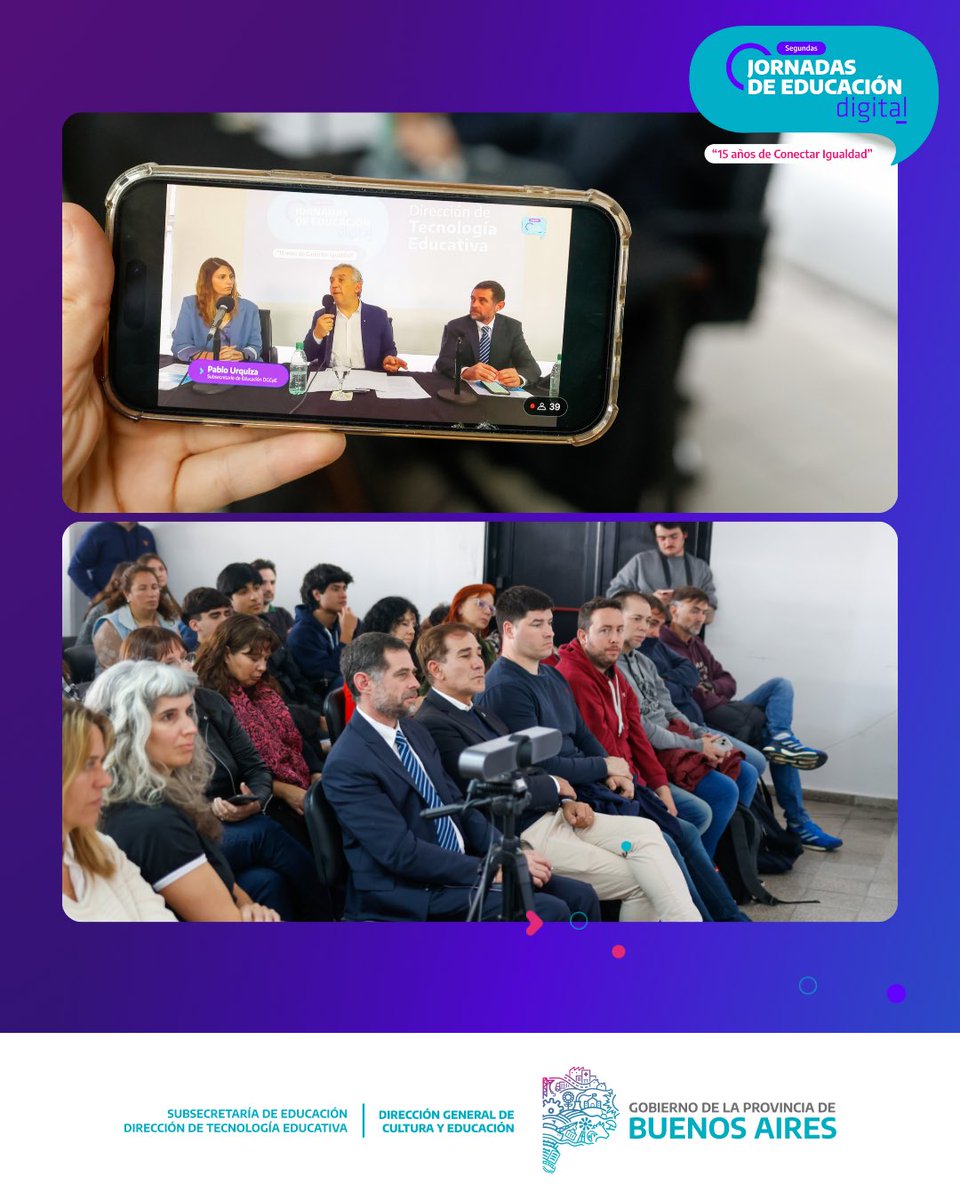 ¡Finalizamos el primer día de las Jornadas!💻🙌🏼

#JED2025 #15AñosConectarIgualdad #EducaciónDigital #DTE