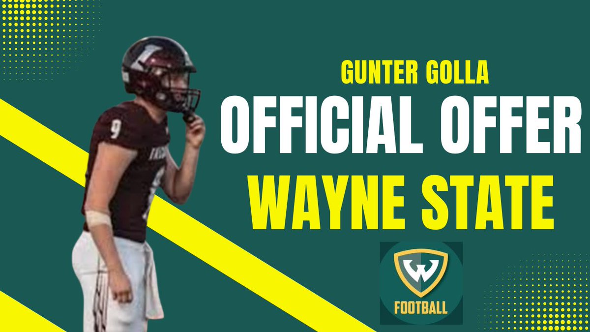 After a Great talk with <a href="/REALWHEAT6/">Tyrone Wheatley</a> I would like to thank God and Wayne State for the offer and opportunity to play football for their amazing program for the next four years!#allglorytoGod <a href="/dthedeacon/">Dejon Jernagin</a> <a href="/GregBiggins/">Greg Biggins</a> <a href="/JacksonMoore247/">Jackson Moore</a> <a href="/ttherzog/">Coach Trent Herzog</a> <a href="/GHoward_Scout/">Gary Howard -Scout</a>