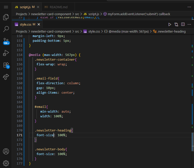 marvellousbh's tweet image. Day 2 of #30Daysofcode
Still working on its screen responsiveness.
I was able to work on the heading, the input field, and the button to respond to various breakpoints the way I want them to.