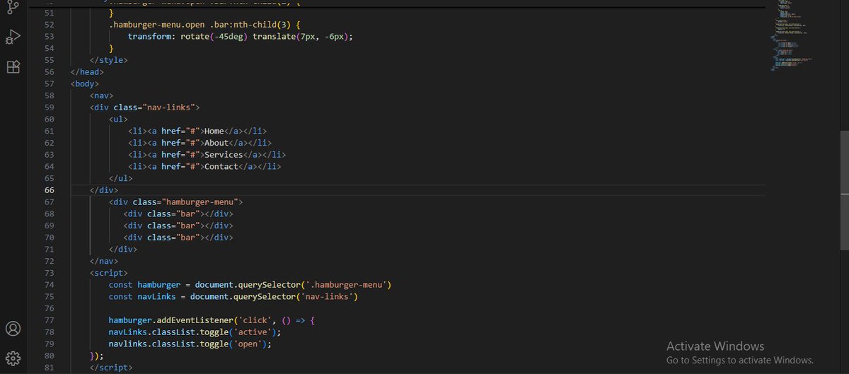 Xetron01's tweet image. Day 17/30:
#30DaysofCodeChallenge
Built a navbar that turns into hamburger menu on mobile
Feeling like a real web dev now
I'm not able to post the complete images that is 5, because of X limit