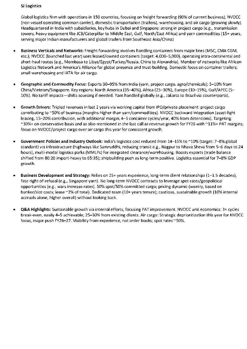 sachprat07's tweet image. Arihant Bharat Connect Conference :

💠SJ Logistics
💠Blue Water Logistics
💠Shubhshree Biofuels
💠Sahaj Solar

#sjlogistics #bluewaterlogistics #bluewater #shubhshree #shubhshreebiofuels #sahajsolar #sahaj #arihant #bharatconnectconference #arihantcapital