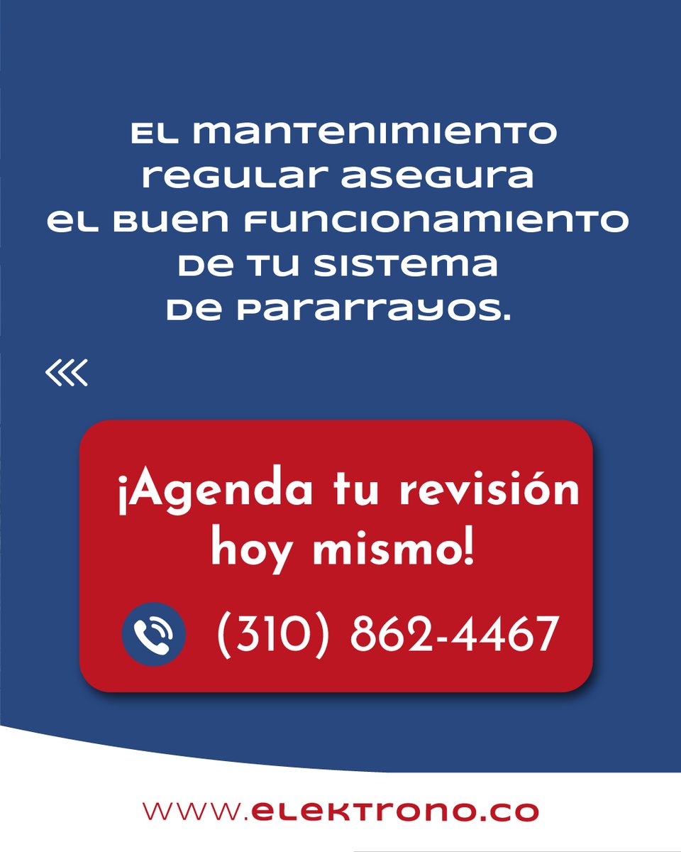 abenetco's tweet image. 🏡 Tu hogar o negocio es lo que más valoras. Un sistema de pararrayos te da la tranquilidad que necesitas, pero solo el mantenimiento preventivo asegura que esa protección se mantenga en el tiempo.

🗓️ ¡Agenda hoy tu revisión! 

#Elektrono #ProteccionContraRayos #Pararrayos